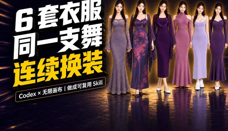 同一支舞,6套衣服按顺序切换:我把服装换装视频做成了一个Skill-海桐网创