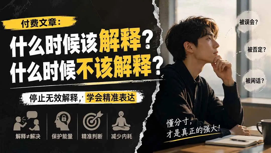 (20223期)付费文章:什么时候该解释?什么时候不该解释?-海桐网创