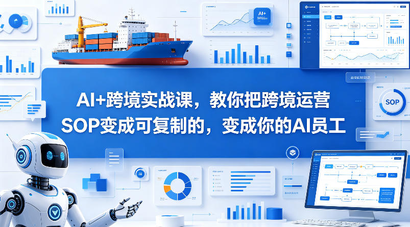 AI+跨境实战课，教你把跨境运营S0变成可复制的，变成你的AI员工-云网创