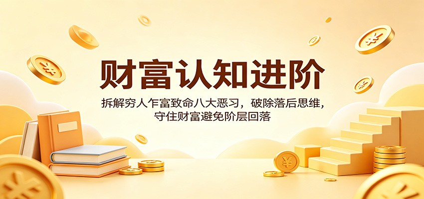 财富认知进阶：拆解穷人乍富致命八大恶习，破除落后思维，守住财富避免阶层回落-云网创