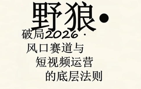 野狼团队·多平台实操运营课，覆盖AI口播、服装、好物、漫剪等热门玩法(更新4月29日)-云网创
