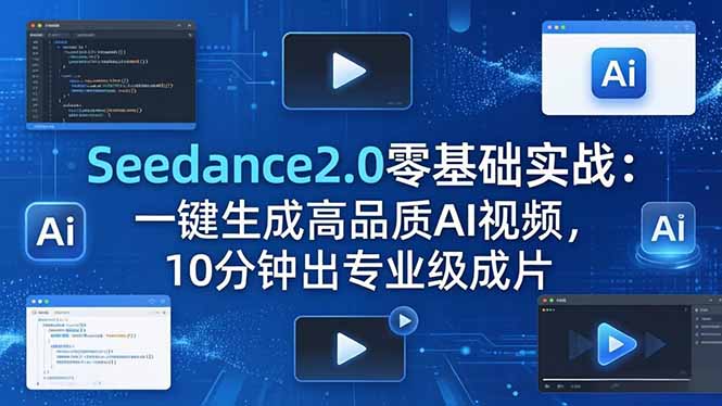 Seedance2.0零基础实战:一键生成高品质AI视频,10分钟出专业级成片-云网创