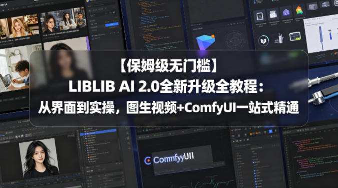 【保姆级无门槛】LIBLIB AI 2.0全新升级全教程:从界面到实操,图生视频+ComfyUI一站式精通-云网创