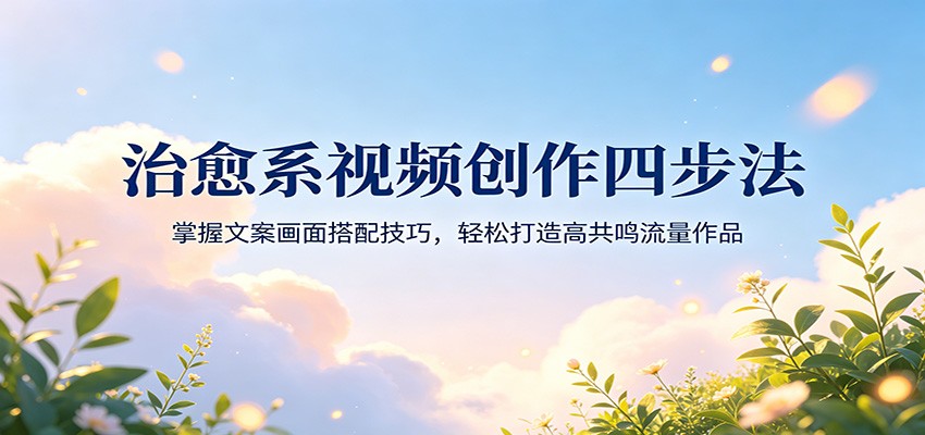 治愈系视频创作四步法:掌握文案画面搭配技巧,轻松打造高共鸣流量作品-云网创