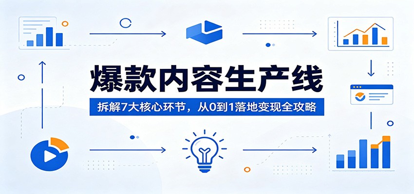 爆款内容生产线：拆解7大核心环节，从0到1落地变现全攻略-云网创