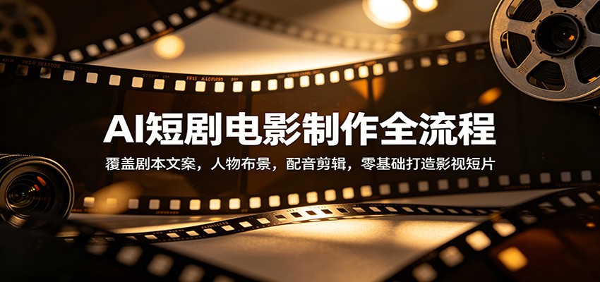 AI短剧电影制作全流程:覆盖剧本文案,人物布景,配音剪辑,零基础打造影视短片-云网创