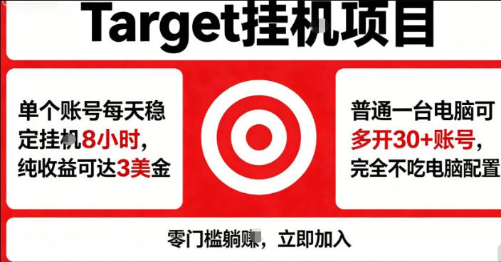 海外平台Target商品浏览曝光,24小时运行无需人工值守,日收益100美刀+电脑可多开【揭秘】-云网创