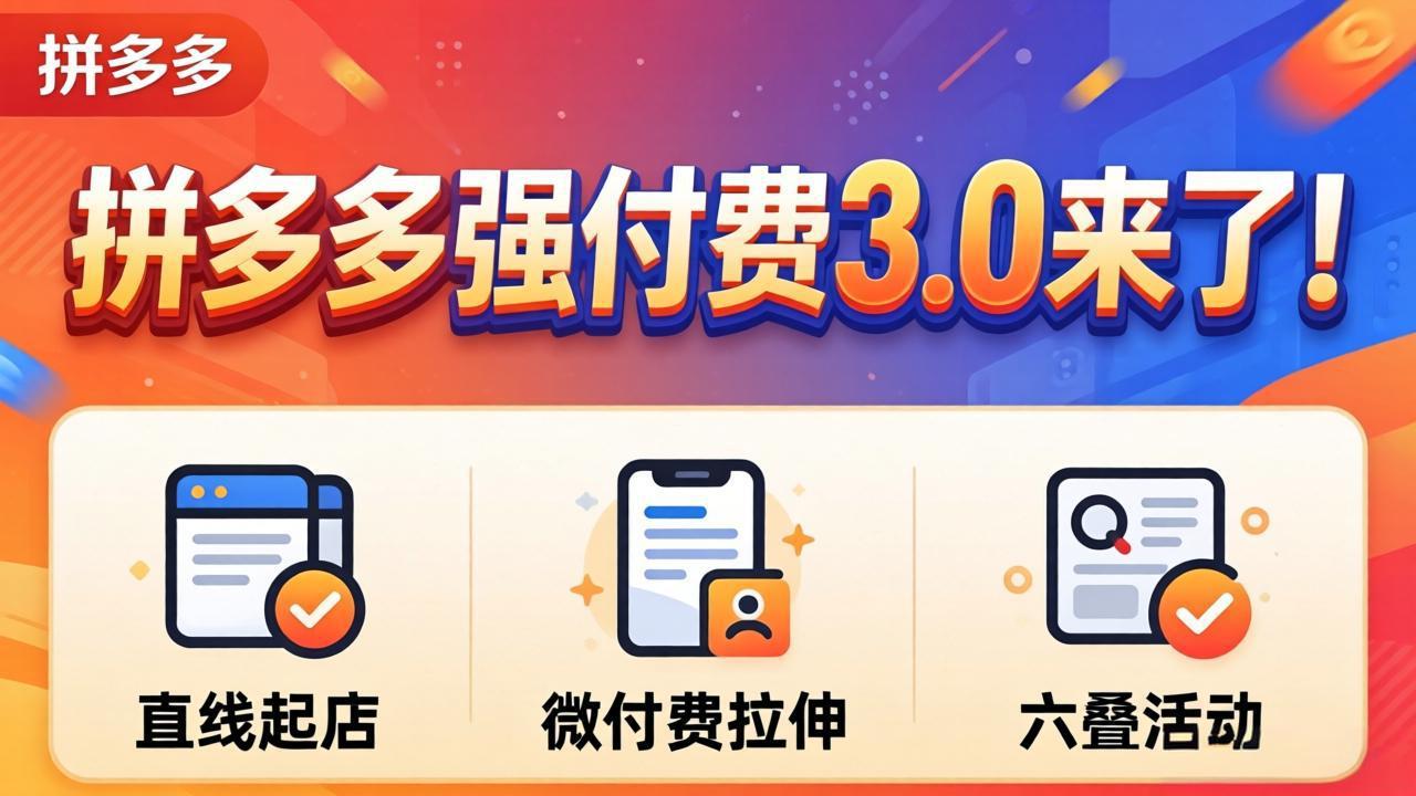 拼多多强付费3.0来了(更新4月-云网创