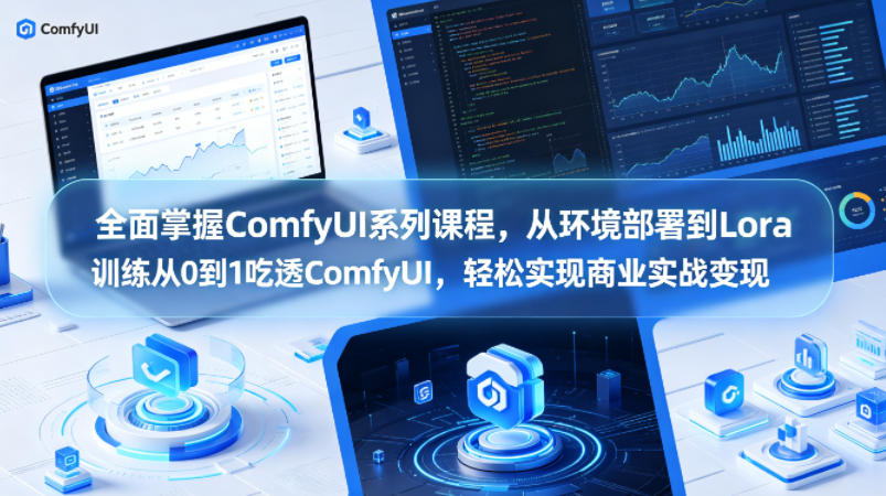 全面掌握ComfyUI系列课程，从环境部署到Lora训练从0到1吃透ComfyUI，轻松实现商业实战变现-云网创
