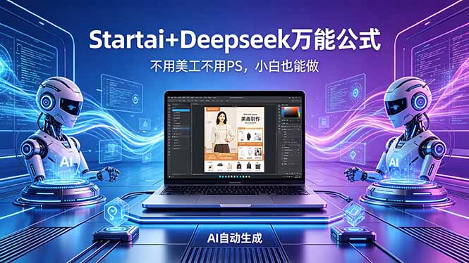 AI自动做电商详情页：Startai+Deepseek万能公式，不用美工不用PS，小白也能做-云网创