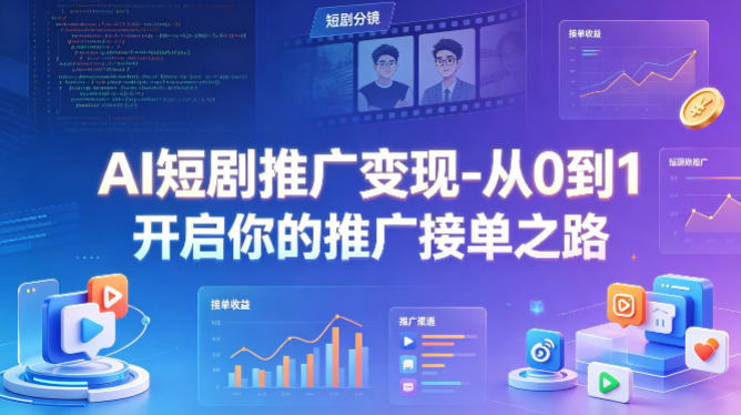 AI短剧推广变现-从0到1开启你的推广接单之路-云网创