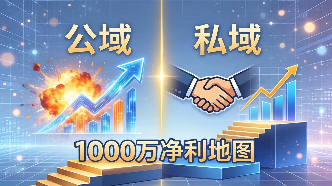 公域玩命出爆款,私域悄悄做成交:这套AI内训课,2026给你打通1000万净利的地图-云网创
