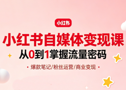 大漂亮·小红书自媒体变现课-云网创