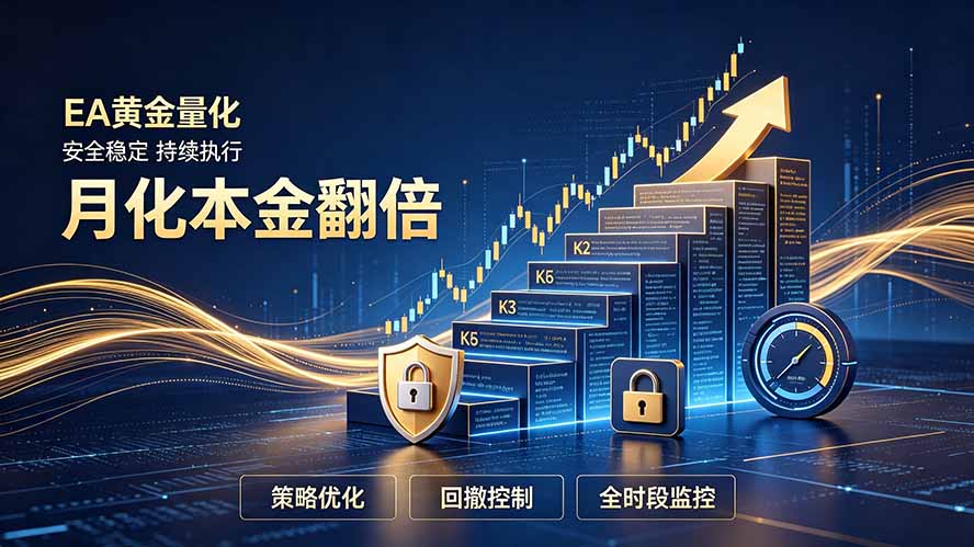 全新EA量化打法,月化本金翻倍的全新策略,安全稳定持续输出-云网创