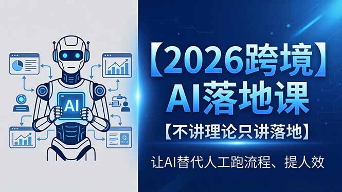 2026跨境AI落地课,不讲理论只讲落地,让AI替代人工跑流程、提人效-云网创