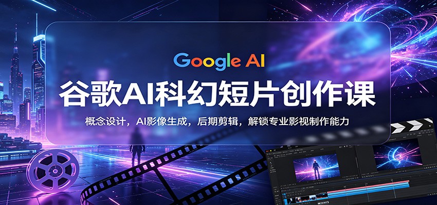 谷歌AI科幻短片创作课:概念设计,AI影像生成,后期剪辑,解锁专业影视制作能力-云网创
