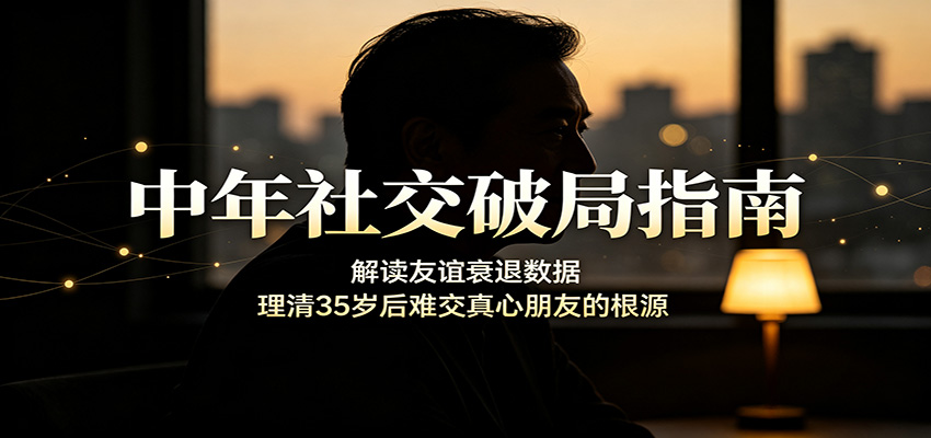 中年社交破局指南：解读友谊衰退数据，理清35岁后难交真心朋友的根源-云网创