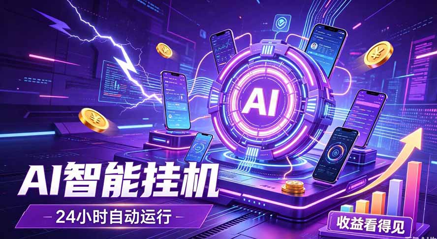 AI智能广告挂机,躺赚新模式 设备托管运行,解放双手持续变现-云网创