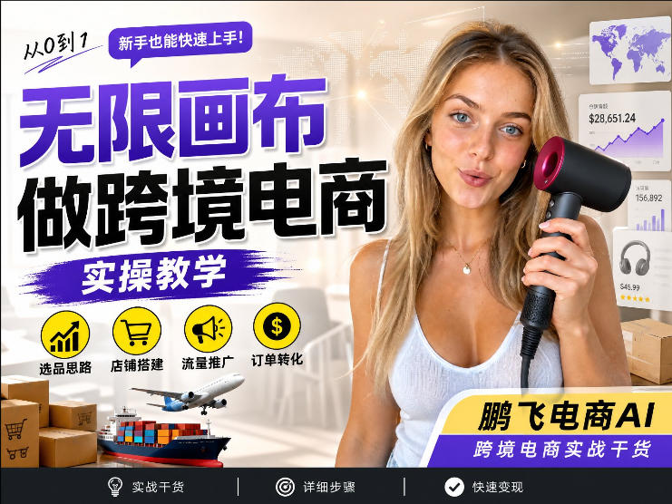【跨境电商必备】AI无线画布制作商品宣传视频,四步搞定,无线画布工作流,操作简单好上手-云网创