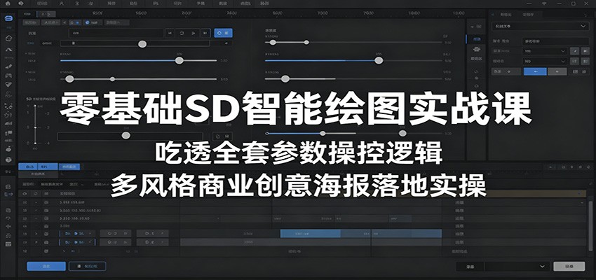 零基础SD智能绘图实战课：吃透全套参数操控逻辑，多风格商业创意海报落地实操-云网创