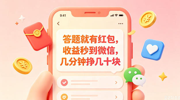 答题就有红包，收益秒到微信，几分钟挣几十块，学生党上班族宝妈都可以玩【揭秘】-云网创