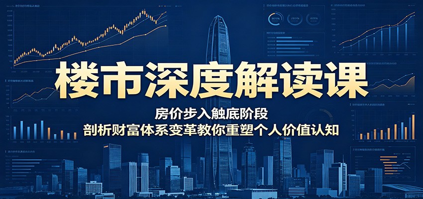 楼市深度解读课：房价步入触底阶段，剖析财富体系变革教你重塑个人价值认知-云网创