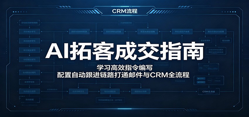 AI拓客成交指南:学习高效指令编写,配置自动跟进链路打通邮件与CRM全流程-云网创