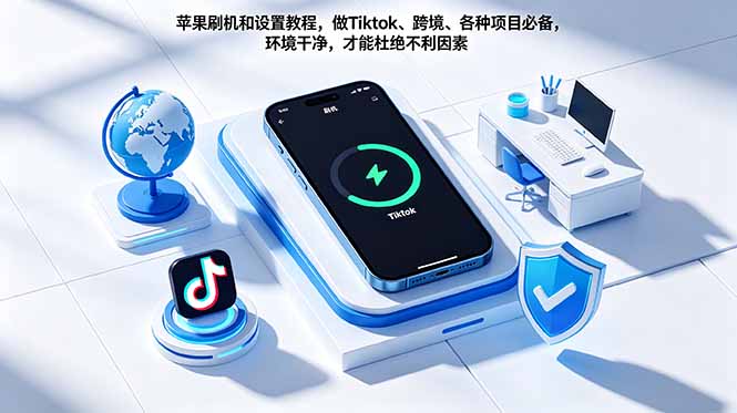 苹果刷机和设置教程，做Tiktok、跨境、各种项目必备，环境干净，才能杜绝不利因素-云网创