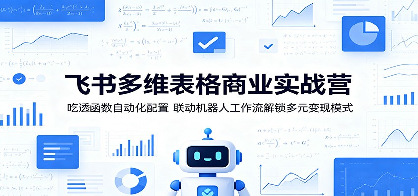 飞书多维表格商业实战营:吃透函数自动化配置,联动机器人工作流解锁多元变现模式-云网创