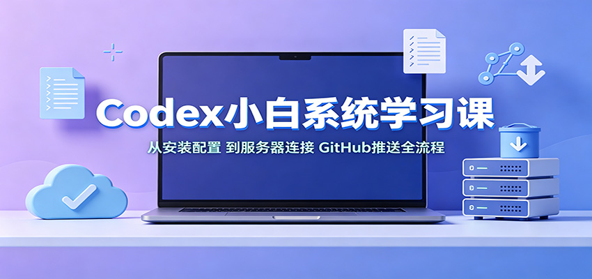 Codex小白系统学习课：小从安装配置，到服务器连接、GitHub推送全流程-云网创