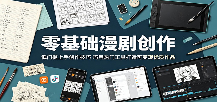 零基础漫剧创作:低门槛上手创作技巧,巧用热门工具打造可变现优质作品-云网创