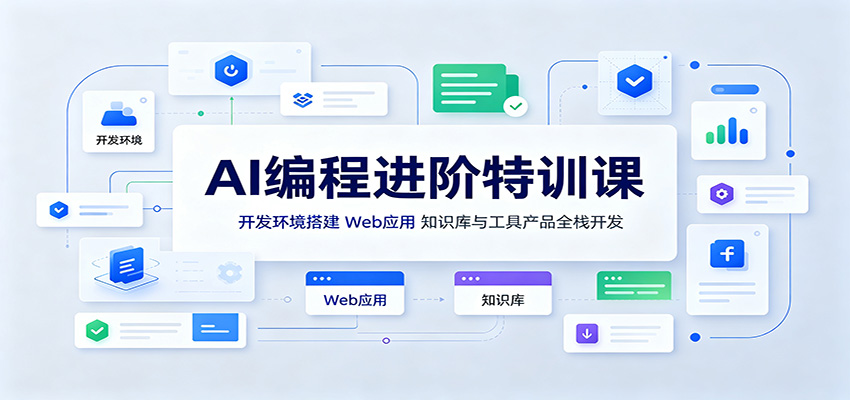 AI编程进阶特训课：开发环境搭建，Web应用、知识库与工具产品全栈开发-云网创