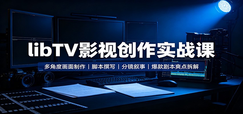 libTV影视创作实战课：多角度画面制作，脚本撰写，分镜叙事，爆款剧本爽点拆解-云网创