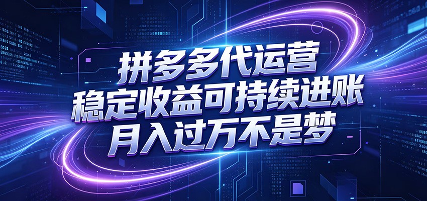 拼多多代运营，小白也能轻松月入过万，真实运营数据可查，全托管代运营-云网创