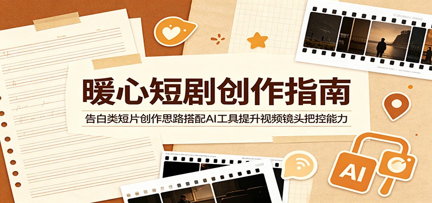 暖心短剧创作指南：告白类短片创作思路搭配AI工具提升视频镜头把控能力-云网创