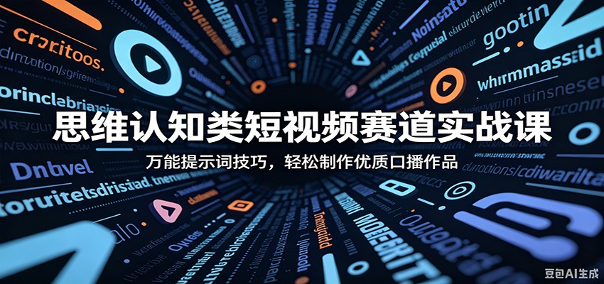 思维认知类短视频赛道实战课：万能提示词技巧，轻松制作优质口播作品-云网创