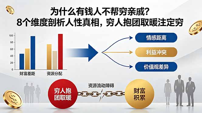 付费文章：为什么有钱人不帮穷亲戚？8个维度剖析人性真相，穷人抱团取暖注定穷-云网创