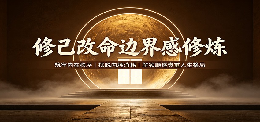 修己改命边界感修炼：筑牢内在秩序，摆脱内耗消耗，解锁顺遂贵重人生格局-云网创