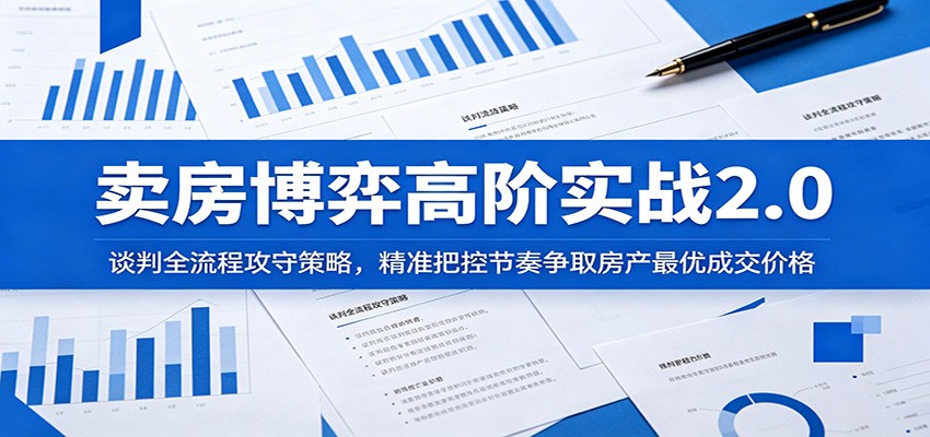 卖房博弈高阶实战2.0：谈判全流程攻守策略，精准把控节奏争取房产最优成交价格-云网创