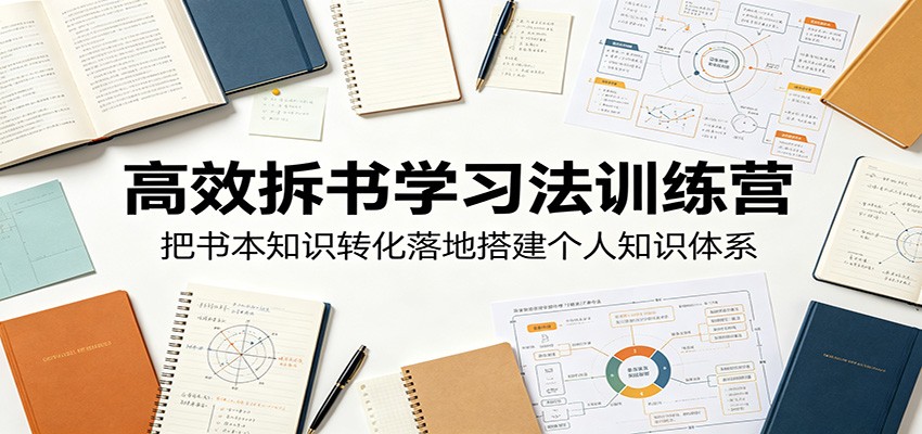 高效拆书学习法训练营，把书本知识转化落地搭建个人知识体系-云网创