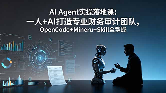 AI Agent实操落地课：一人+AI打造专业财务审计团队，OpenCode+Mineru+Skill全掌握-云网创