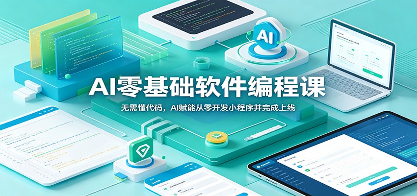 AI零基础软件编程课：无需懂代码，AI赋能从零开发小程序并完成上线-云网创