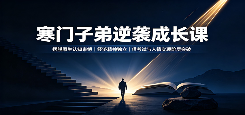 寒门子弟逆袭成长课：摆脱原生认知束缚，经济精神独立，借考试与人情实现阶层突破-云网创
