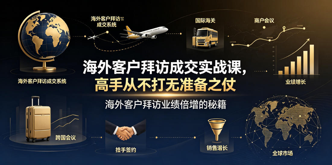 海外客户拜访成交实战课,高手从不打无准备之仗,海外客户拜访业绩倍增的秘籍-云网创