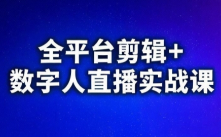 视频号、快手、抖音全平台剪辑+数字人直播实战课(更新6月)​-云网创