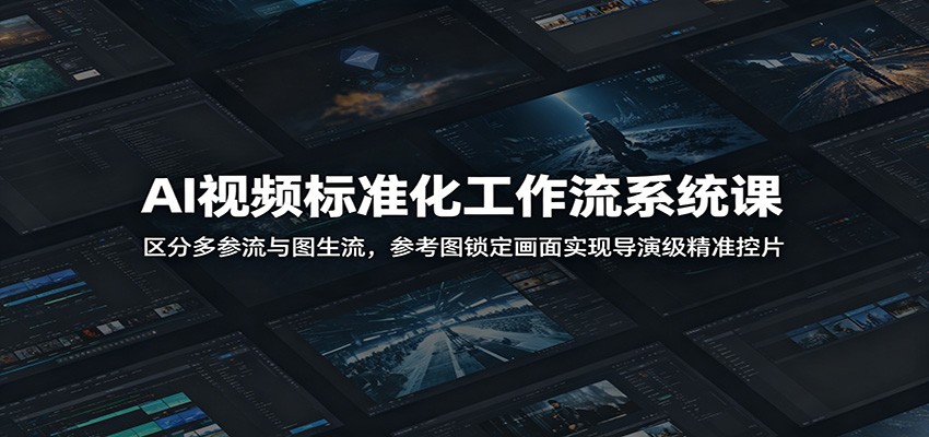 AI视频标准化工作流系统课：区分多参流与图生流，参考图锁定画面实现导演级精准控片-云网创
