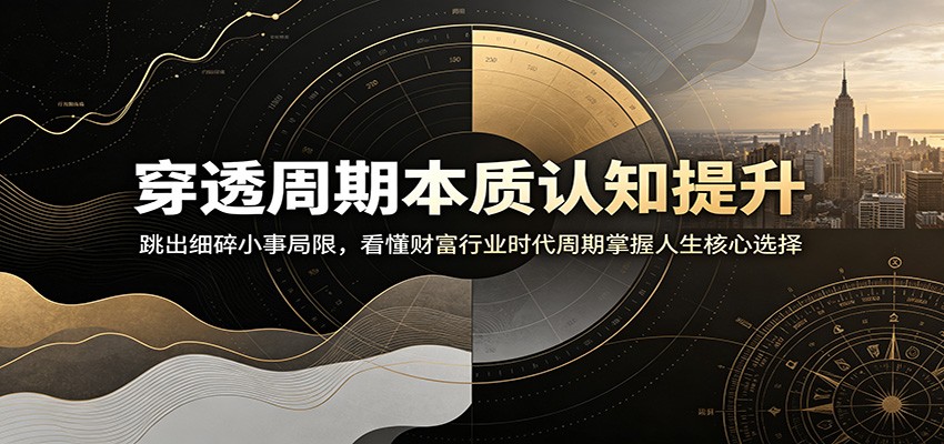 穿透周期本质认知提升：跳出细碎小事局限，看懂财富行业时代周期掌握人生核心选择-海桐网创