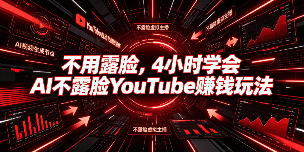 不用露脸,4小时学会AI不露脸YouTube賺钱玩法【原创双语字幕】-海桐网创