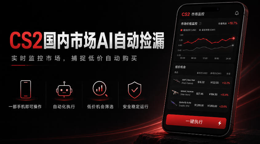 游戏市场AI自动监控，实时检测差价捡漏，简单轻松，日入300+【揭秘】-海桐网创