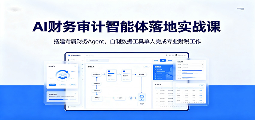 AI财务审计智能体落地实战课：搭建专属财务Agent，自制数据工具单人完成专业财税工作-海桐网创